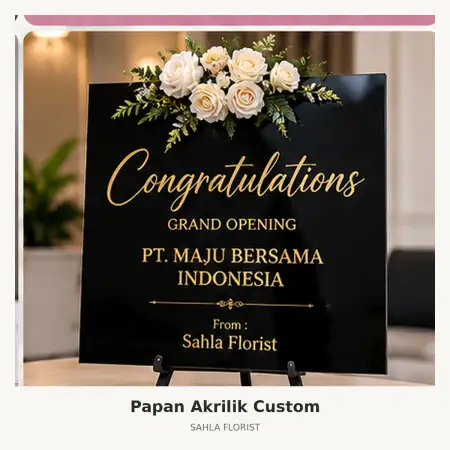 Papan Bunga Akrilik Cibubur
